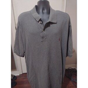 Polo Ralph Lauren Shirt Mens Size 4XB Big Gray Short Sleeve Polo Casual Preppy